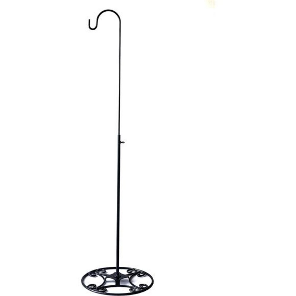 Adjustable Black Iron Shepherds Hook 34"-55" - Wedding Event and Home Decor